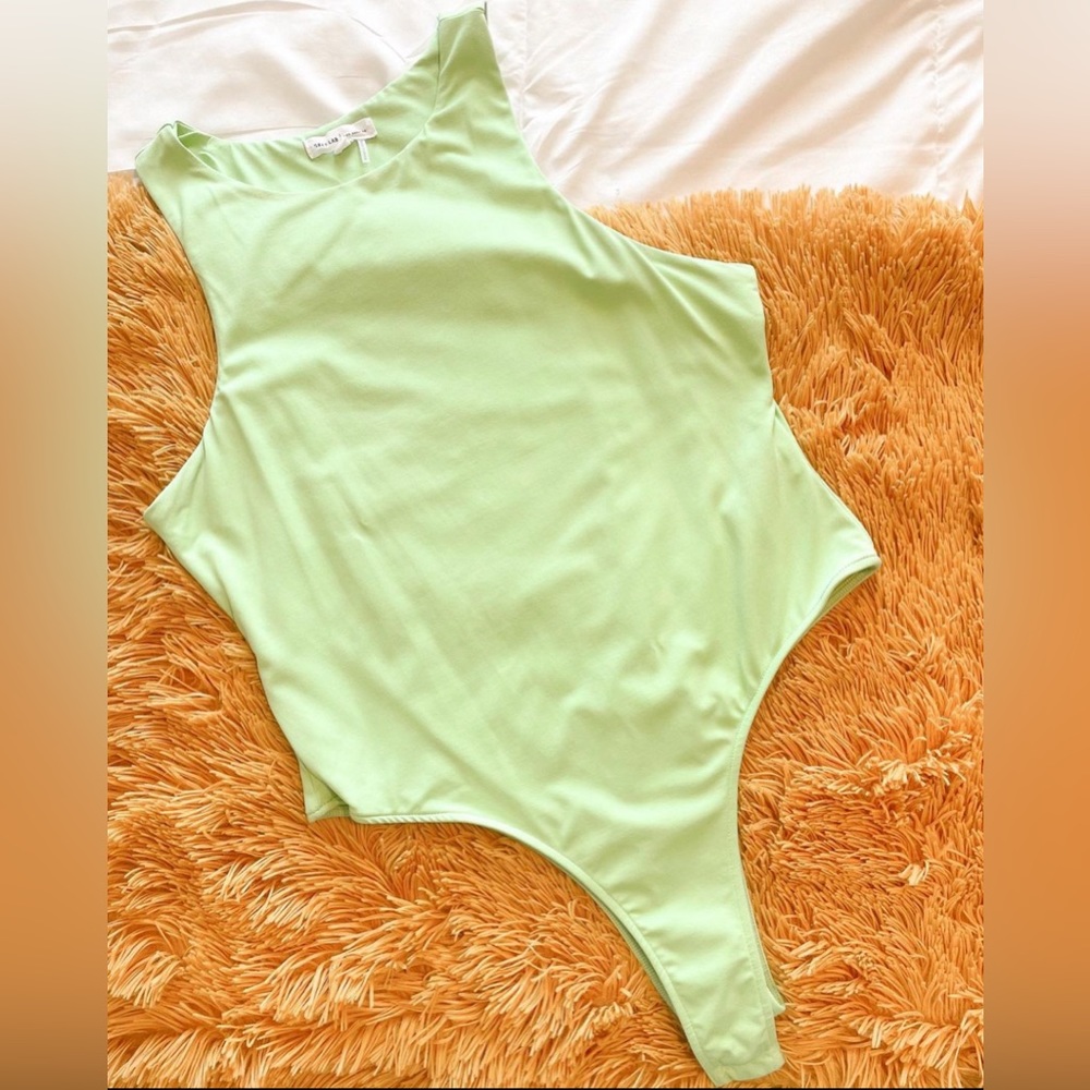 Light green body suit